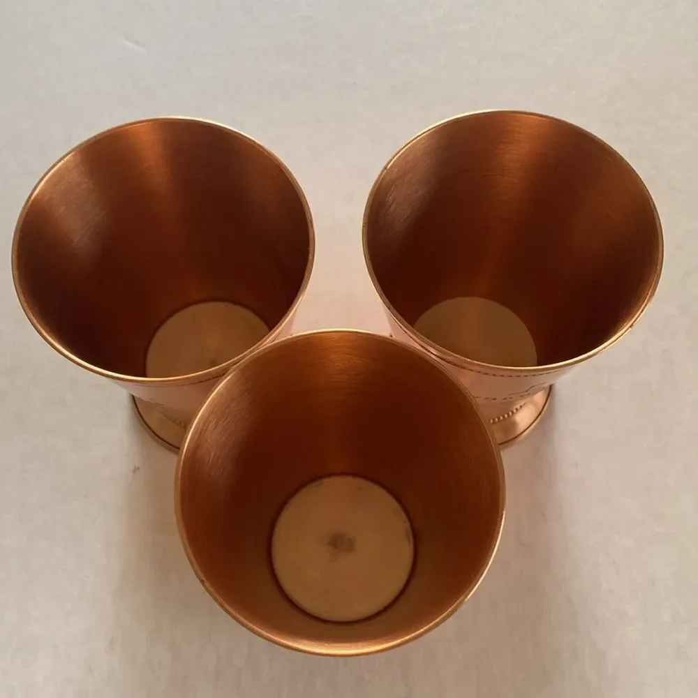 WOODFORD RESERVE Pure Copper Mint Julep Glass (3 glasses)